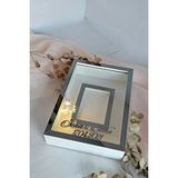 Verda Çerçeve Yeni Model 25X35 Cm Füme-Beyaz Ledli Fotoğraf Alanlı Model Tasarım Gül Kutusu Anı Çerçevesi!