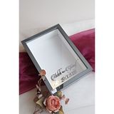 Verda Çerçeve Yeni Model 25x35 Cm Füme Kaplı Ledli Derin Gül Tasarım Çerçevesi! Gül Kutusu Anı Çerçevesi! Mavi