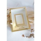 Verda Çerçeve Yeni Model 25X35 Cm Gold-Beyaz Ledli Fotoğraf Alanlı Model Tasarım Gül Kutusu Anı Çerçevesi!