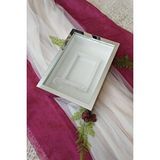 Verda Çerçeve Yeni Model 25x35 Cm Gümüş Renkli Yatay Fotoğraf Alanlı Model Tasarım Gül Kutusu Anı Çerçevesi! Gri
