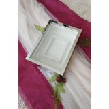 Verda Çerçeve Yeni Model 25X35 Cm Gümüş Renkli Yatay Fotoğraf Alanlı Model Tasarım Gül Kutusu Anı Çerçevesi!