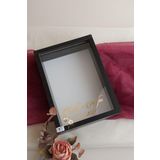 Verda Çerçeve Yeni Model 25X35 Cm Siyah Ledli Derin Gül Tasarım Çerçevesi! Plastik Gül Kutusu Anı Çerçevesi!
