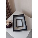 Verda Çerçeve Yeni Model 25x35 Cm Siyah Yatay Fotoğraf Alanlı Model Tasarım Gül Kutusu Anı Çerçevesi! Isimli