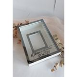 Verda Çerçeve Yeni Model Ledsiz 25X35 Cm Füme-Beyaz Fotoğraf Alanlı Model Tasarım Gül Kutusu Anı Çerçevesi!