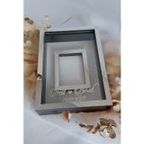 Verda Çerçeve Yeni Model Ledsiz 25X35 Cm Siyah-Gümüş Fotoğraf Alanlı Model Tasarım Gül Kutusu Anı Çerçevesi!
