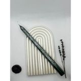 Verda Desing Dekoratif Gümüş Mermer Desenli Metalik Yeşil Şamdan Mumu 1 Li