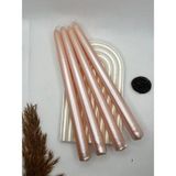 Verda Desing Dekoratif Neon Metalik Somon Pembesi Şamdan Mumu 4 Lü Set - 1
