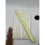 Verda Desing Dekoratif Pastel Limon Sarısı Şamdan Mumu 1 Li