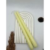 Verda Desing Dekoratif Pastel Limon Sarısı Şamdan Mumu 2 Li Set - 1