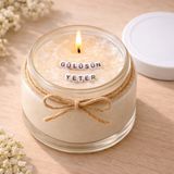 Verda Desing Gülüşün Yeter Notlu Kokulu Kavanoz Mum - Özel Notlu Hediyelik Cam Mum - Beyaz - 1 Adet