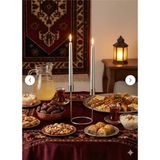 Verda Desing Hediyelik Kutuda Ramazan Tasarımlı Dekoratif Metalik Gümüş Şamdan Mumu 2 Li Set - 1