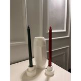 Verda Desing Hediyelik Yılbaşı Dekoratif Metalik Kırmızı Yeşil Şamdan Mumu 2 Li Set - Kırmızı - Yeşil - 1