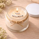 Verda Desing Her Şeyimsin Notlu Kokulu Kavanoz Mum - Özel Notlu Hediyelik Cam Mum - Beyaz - 1 Adet