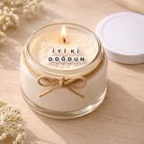 Verda Desing Iyi Ki Doğdun Notlu Kokulu Kavanoz Mum - Özel Notlu Hediyelik Cam Mum - Beyaz - 1 Adet