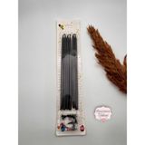 Verda Desing Metalik Siyah Uzun Çubuk Pasta Mumu 20 cm 6 Lı Set - 1