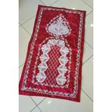 Verna Suzene Islemeli Kadife Seccade Kirmizi