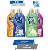Vernel Max 1.44L 60 Yıkama 4'lü Set (Orkide, Lilyum, Amber, Ihlamur Çiçeği) - 1,44 lt