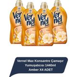 Vernel Max Konsantre Çamaşır Yumuşatıcısı 1440ml Amber X4 ADET - 1,32 lt