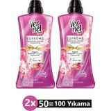 Vernel Max Konsantre Çamaşır Yumuşatıcısı 2 x 1200ML (100 Yıkama) Supreme Blossom - 1,2 lt