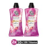 Vernel Max Konsantre Çamaşır Yumuşatıcısı 2 X 1200ml (100 YIKAMA) Supreme Blossom