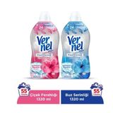 Vernel Max Konsantre Çamaşır Yumuşatıcısı 2 X 1320 ml Çiçek Ferahlığı Buz Serinliği