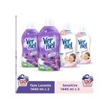 Vernel Max Konsantre Çamaşır Yumuşatıcısı Taze Lavanta 2 x 1440 ML + Sensitive 2 x 1440 ML