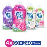 Vernel Max Taze Gül 1.44L & Vernel Max Taze Lavanta 1.44L & Vernel Max Naturals Mineraller ve Hindistan Cevizi 1.44L & Vernel Max Naturals Şakayık ve Beyaz Çay 1.44L - 1,4 lt