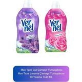 Vernel Max Taze Gül Taze Lavanta Sıvı Çamaşır Yumuşatıcısı - 1,44 lt