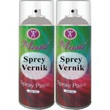 Vernik Sprey 200 ml 2 Adet Akrilik Vernik Kalıcı Şeffaf Koruma Iç ve Dış Mekan Çizilmeye Karşı Dayanıklı Kalıcı - Standart - Çok Renkli