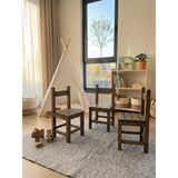 Vernus Home Vita Masif Çam Çocuk Sandalyesi - Doğal Ahşap Montessori Aktivite Sandalyesi - Kurulu Teslim - Çam - Siyah