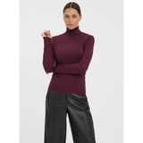 Vero Moda Balıkçı Yaka Dar Bordo Kadın Kazak Vmırıs Ls Rollneck Pullover Ga Noos - XS