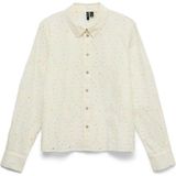 Vero Moda Beyaz Kadın Standart Fit Desenli Gömlek Vmhay Ls Shırt Wvn