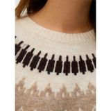 Vero Moda Bisiklet Yaka Normal Kahve Kazak Kadın Vmsımone Ls Nordıc Pullover Ga Rep - Kahverengi - XS