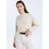 Vero Moda Bisiklet Yaka Normal Krem Kadın Kazak Vmbang Ls O-Neck Pullover Boo - XS