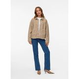 Vero Moda Ekru Kadın Ceket Vmjamıe Ls Corduroy Shacket Mıx Noo - Krem