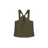 Vero Moda Haki Kadın T-Shirt VMJOSEPHINE S/L KNOT TOP WVN BTQ S