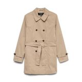 VERO MODA Kadın Trençkot VMCHELSEA Trençkot, Gümüş Vizon, M