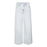 VERO MODA Kadın VMANNET MR WIDE JEANS GU3207 Jean Açık Mavi Denim 31/32