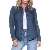 VERO MODA Kadın Vmjennie Ls Denim Shirt Mix Noos Denim Gömlek, mavi (medium denim blue), XS