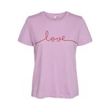 VERO MODA Kadın VMKAMI S/S O-NECK tişört JRS BTQ GA Tişört Lila M
