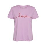 VERO MODA Kadın VMKAMI S/S O-NECK tişört JRS BTQ GA Tişört Lila XS