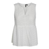 VERO MODA Kadın VMKATTY SL TOP WVN Tişört Beyaz XS