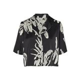 VERO MODA Kadın VMKEILA SS CROPPED SHIRT VMA Gömlek Siyah L