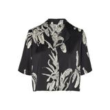 VERO MODA Kadın VMKEILA SS CROPPED SHIRT VMA Gömlek Siyah M
