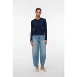 Vero Moda Kadın Vmnewlex Bisiklet Yaka Uzun Kollu Hırka 10340562 Lacivert