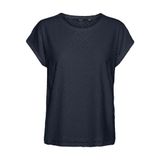 VERO MODA Kadın VMTASSA SS TOP JRS GA Tişört Lacivert M
