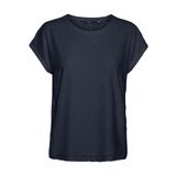 VERO MODA Kadın VMTASSA SS TOP JRS GA Tişört Lacivert XS