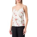 VERO MODA Kadın%VMEASY JOY V-NECK SINGLET WVN GA Tişört Krem XS