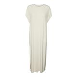 Vero Moda Krem Kadın Uzun Elbise VMSINI SMART SS O-NECK 7/8 DRESS VMA