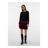 Vero Moda Normal Bel Bordo Kadın Kısa Etek VMMARINA NW SKATERSKIRT BOO